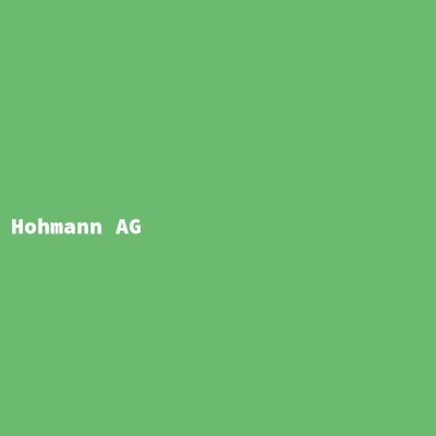 Hersteller: Hohmann AG