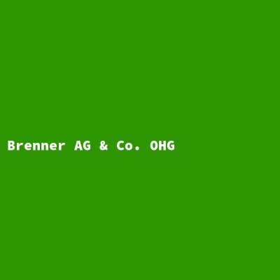 Hersteller: Brenner AG &amp; Co. OHG