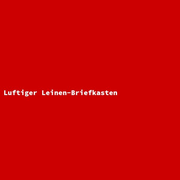 Luftiger Leinen-Briefkasten